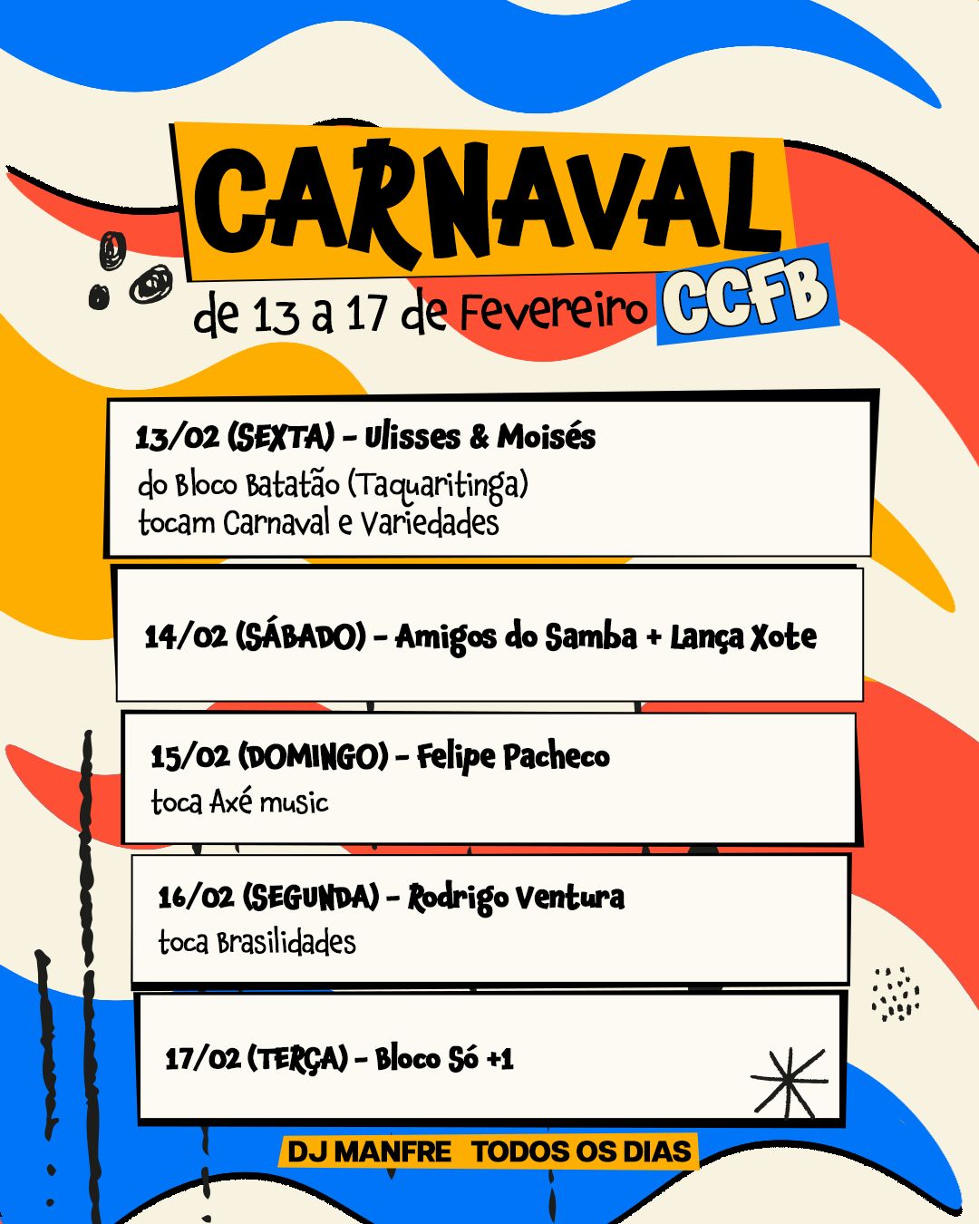 Carnaval CCFB 🎉🎟️🥳